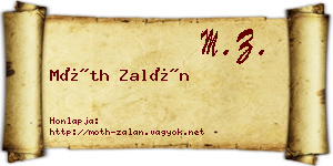 Móth Zalán névjegykártya